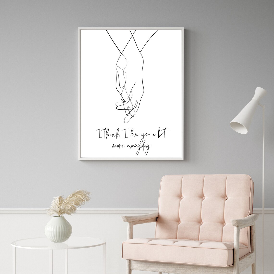 Holding Hands Line Art, I Think I Love You - Image 2