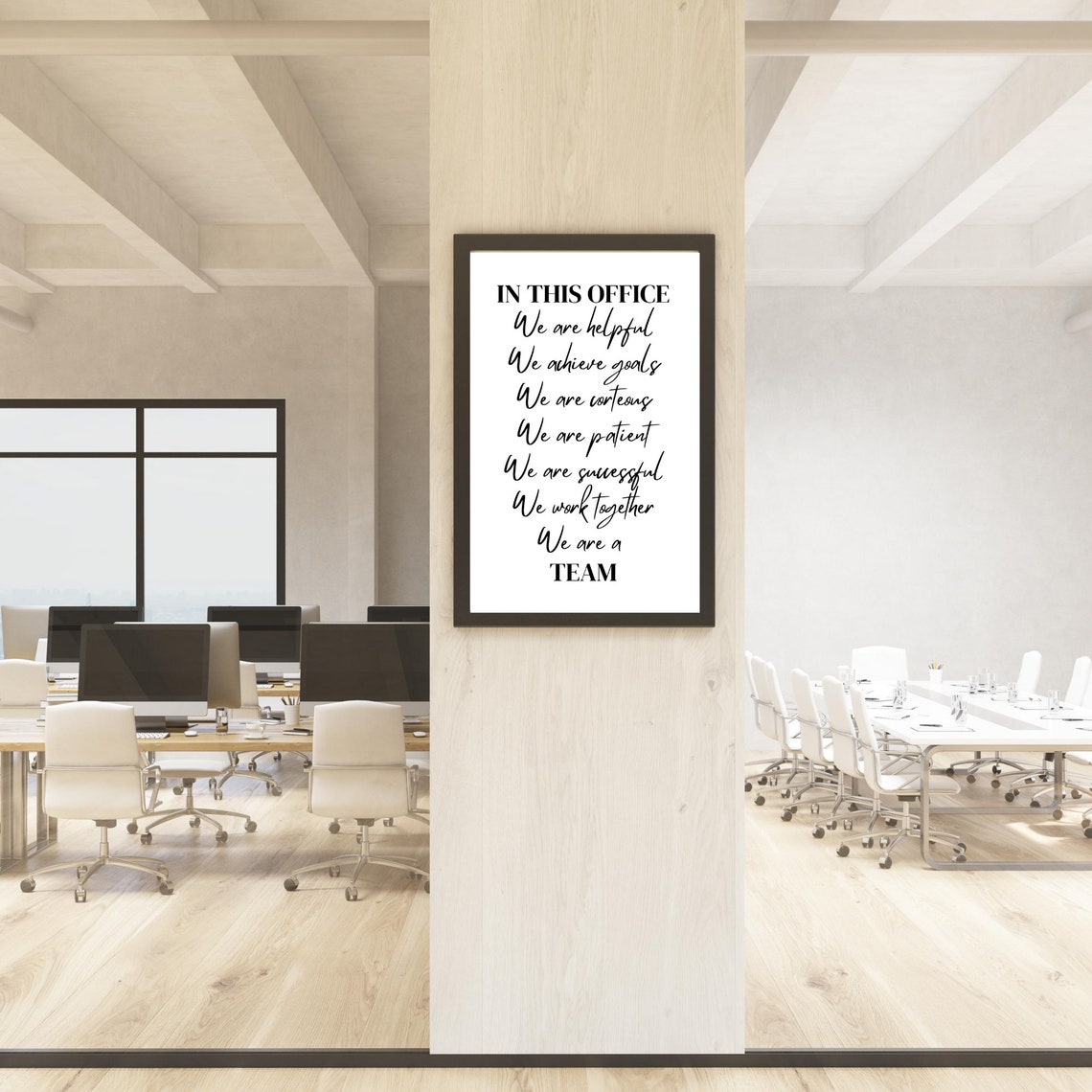In This Office We Are A Team Inspirational Office Wall Decor Poster - Image 3