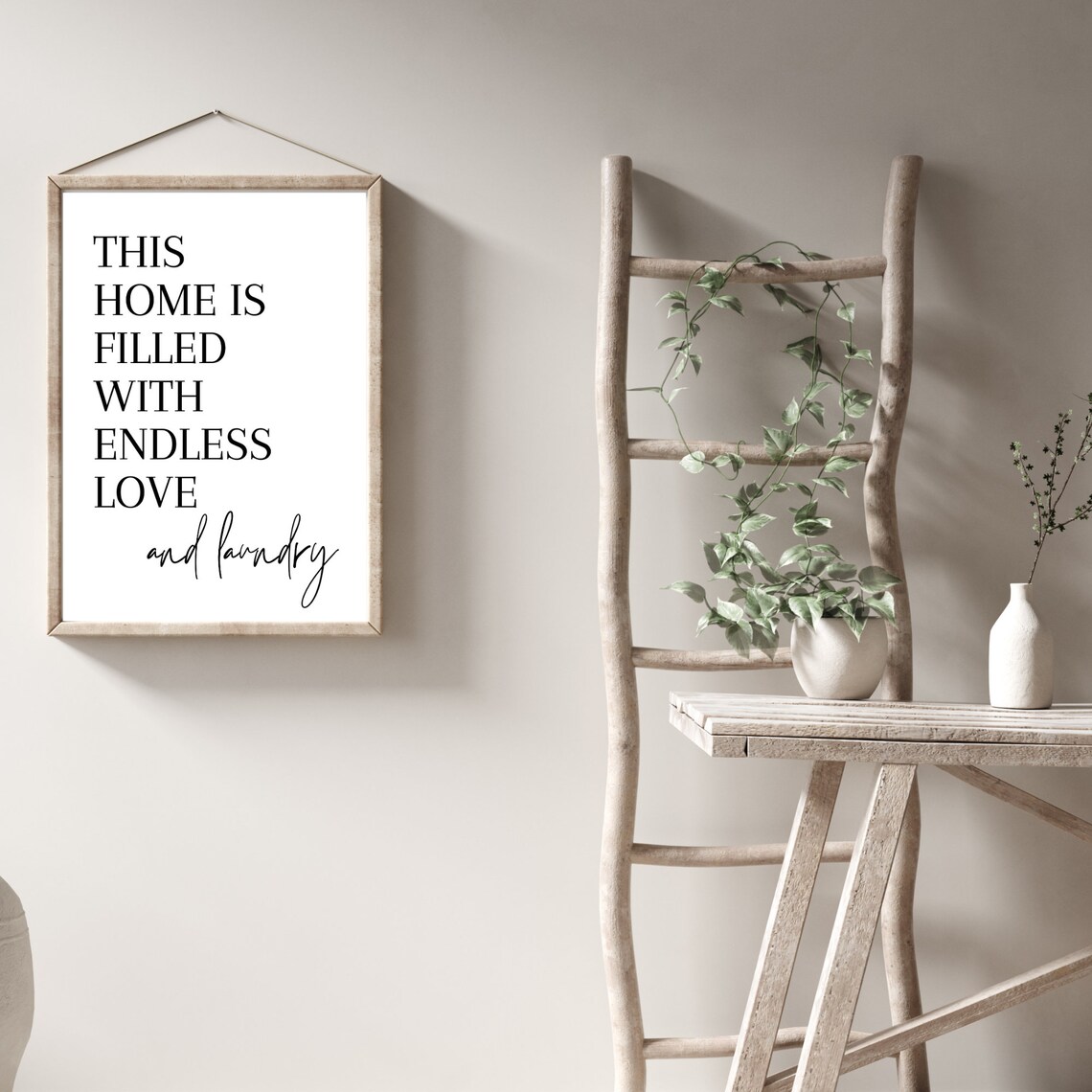 Endless Love And Laundry Quote Art Print - Image 2