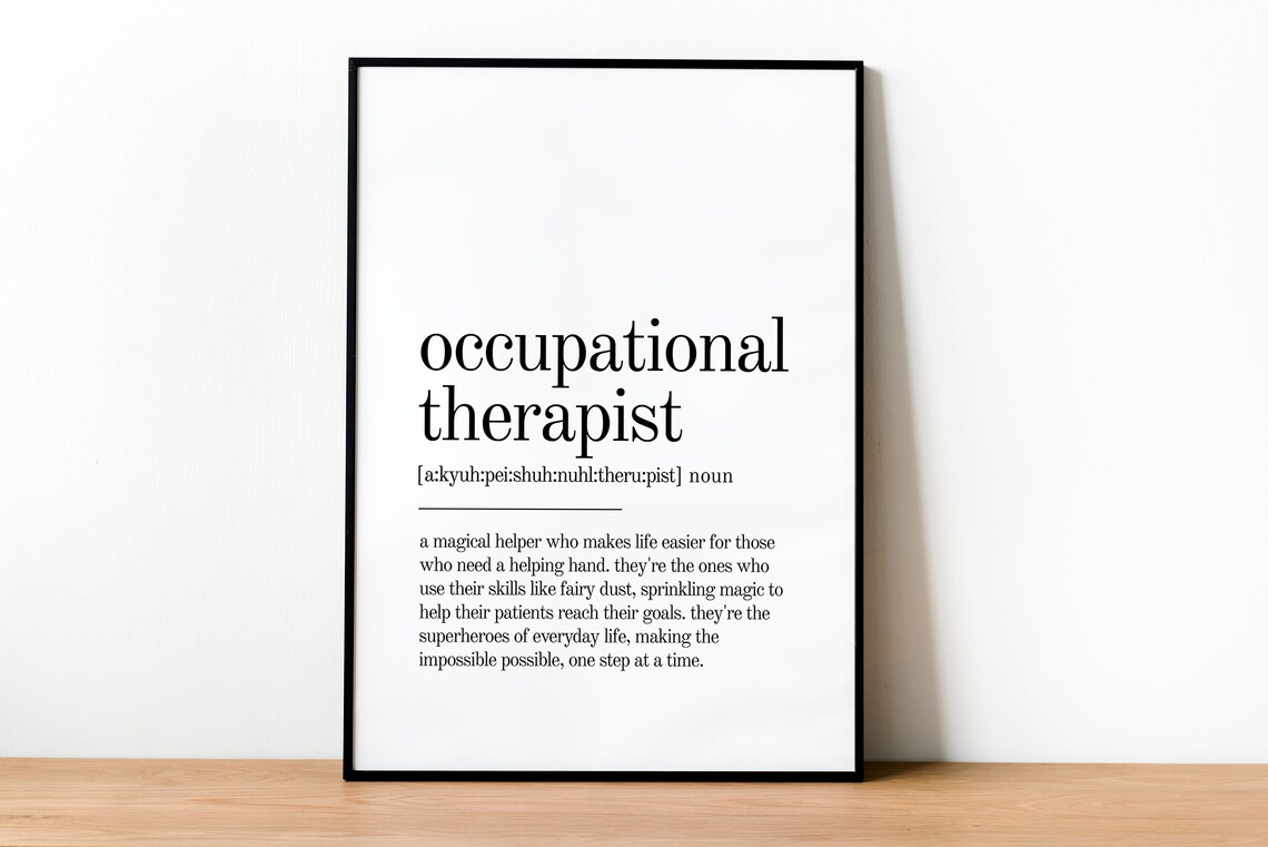 Occupational Therapist Definition, Minimalist Wall Art Print - Image 2