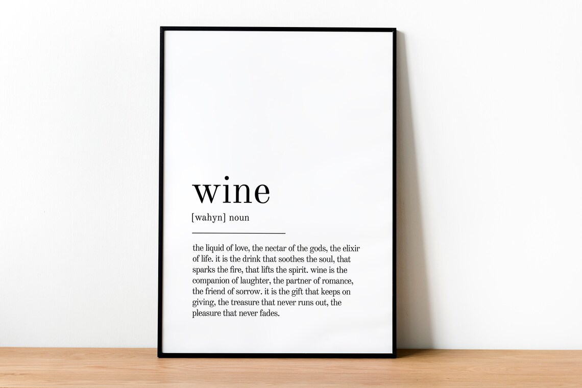 Wine Definition Minimalist Poster, Modern Wall Art - Image 2