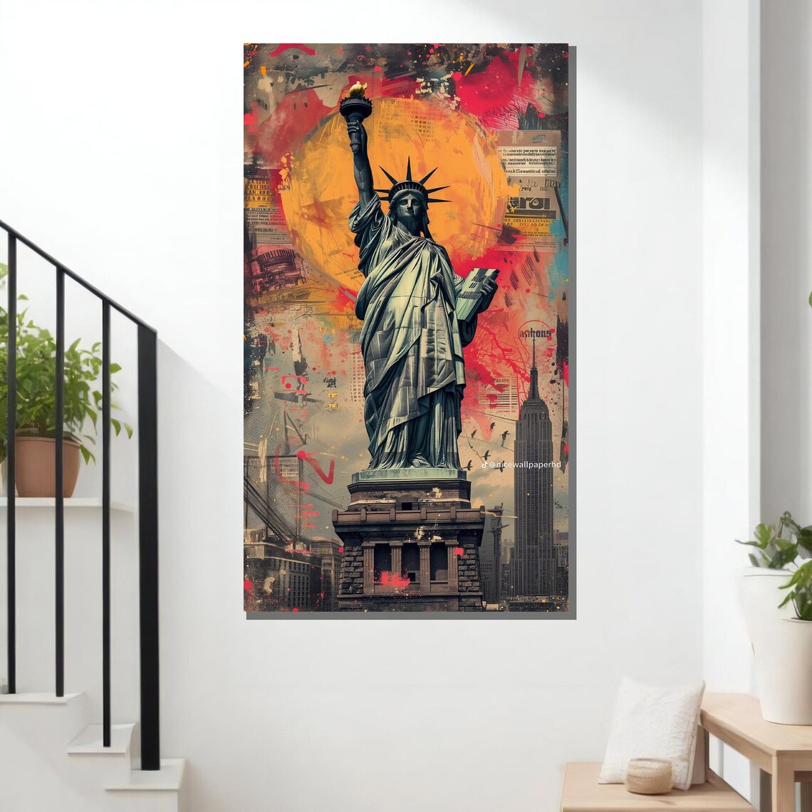 Statue Of Liberty Graffiti Street Art Urban New York Wall Art Poster - Image 3