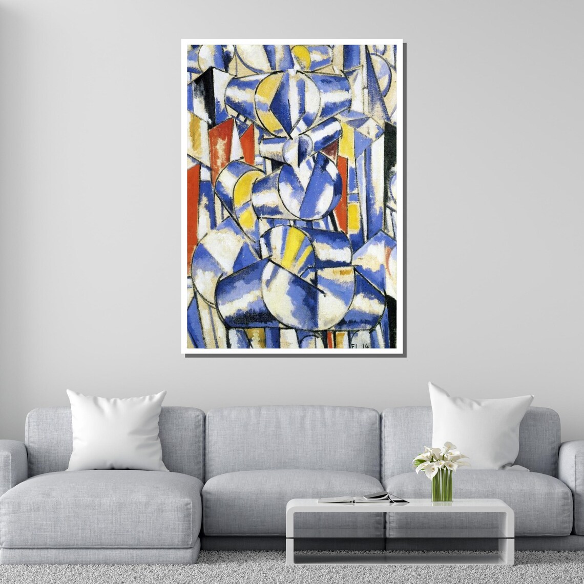 Fernand L e9ger Cubist Abstract Geometric Art Print - Image 2