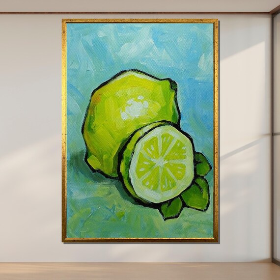Fresh Lemon Still Life Vibrant Citrus Kitchen Wall Art Colorful Fruit Decor Ready To Hang