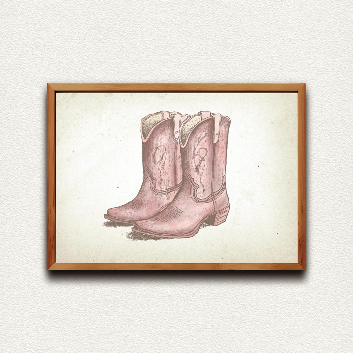 Cowgirl Boots Print Pink Coastal Cowgirl Wall Art Girly Western Print College Apartment Aesthetic Trendy Dorm Decor - Image 4