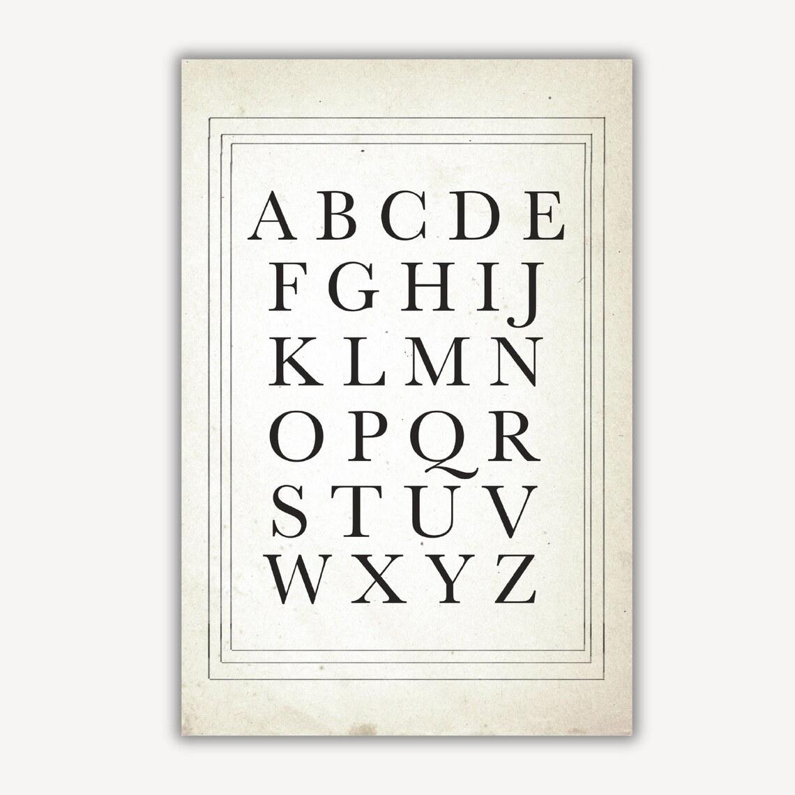 Vintage Alphabet Letters Nursery ABC Classic Timeless Style Print - Image 3