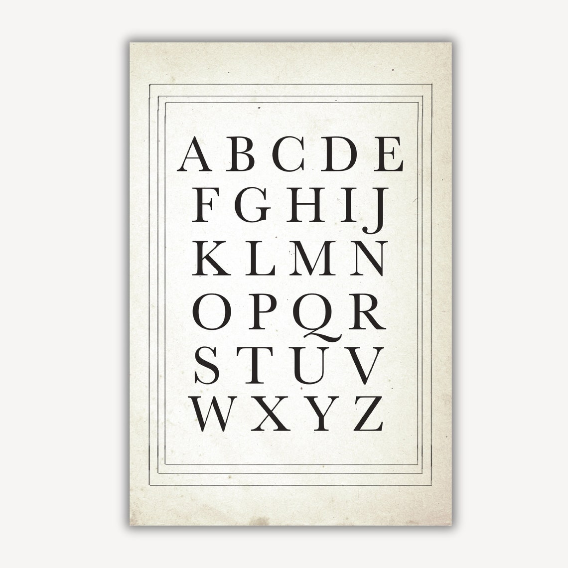 Vintage Alphabet Nursery Print Nursery Wall Art Prints Gallery Wall Neutral Nursery Sketch Abcs Print - Image 3