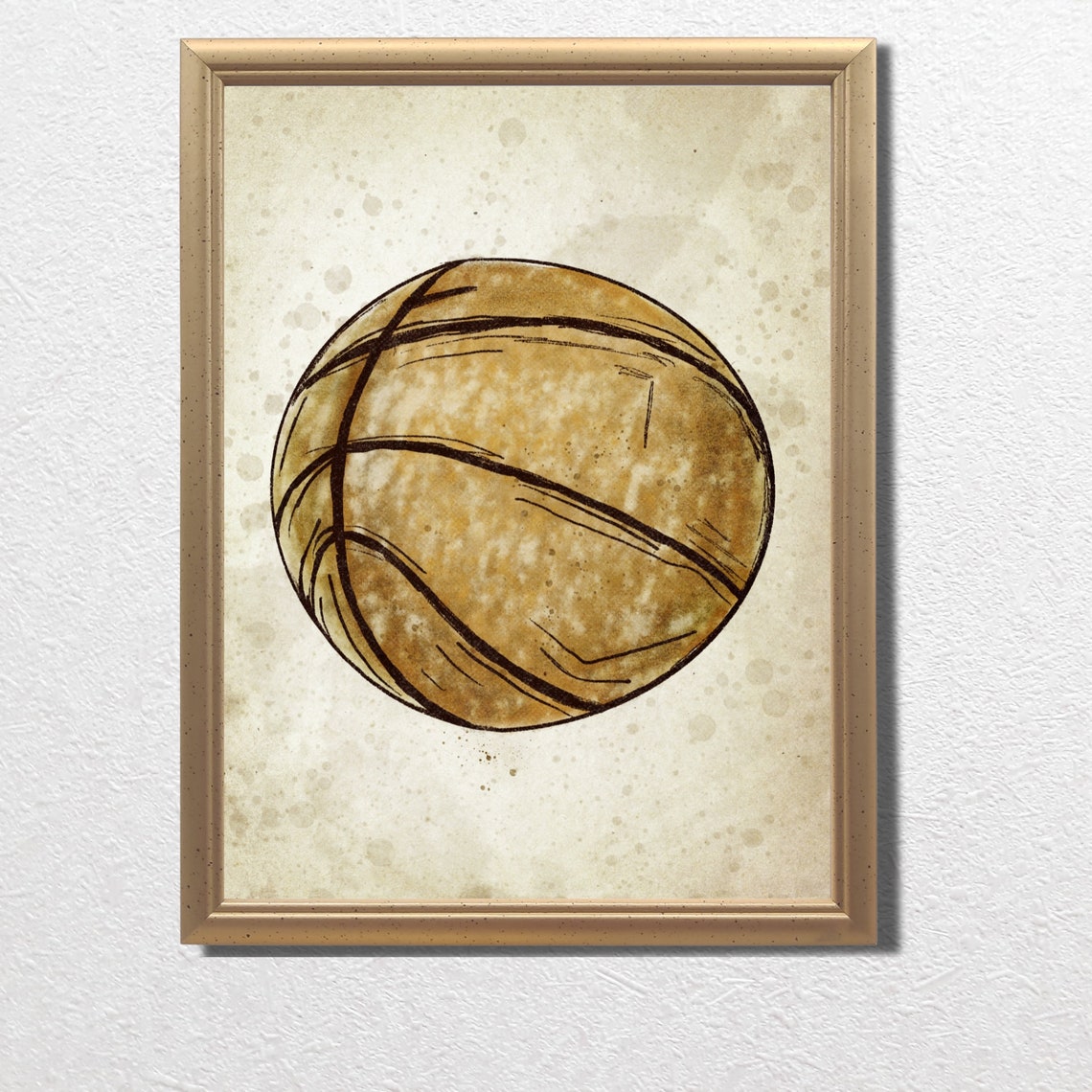Vintage Nursery Print Basketball Sketch Kids Sports Gallery Wall Gender Neutral Illustration Art Print Baby Room Decor - Image 3
