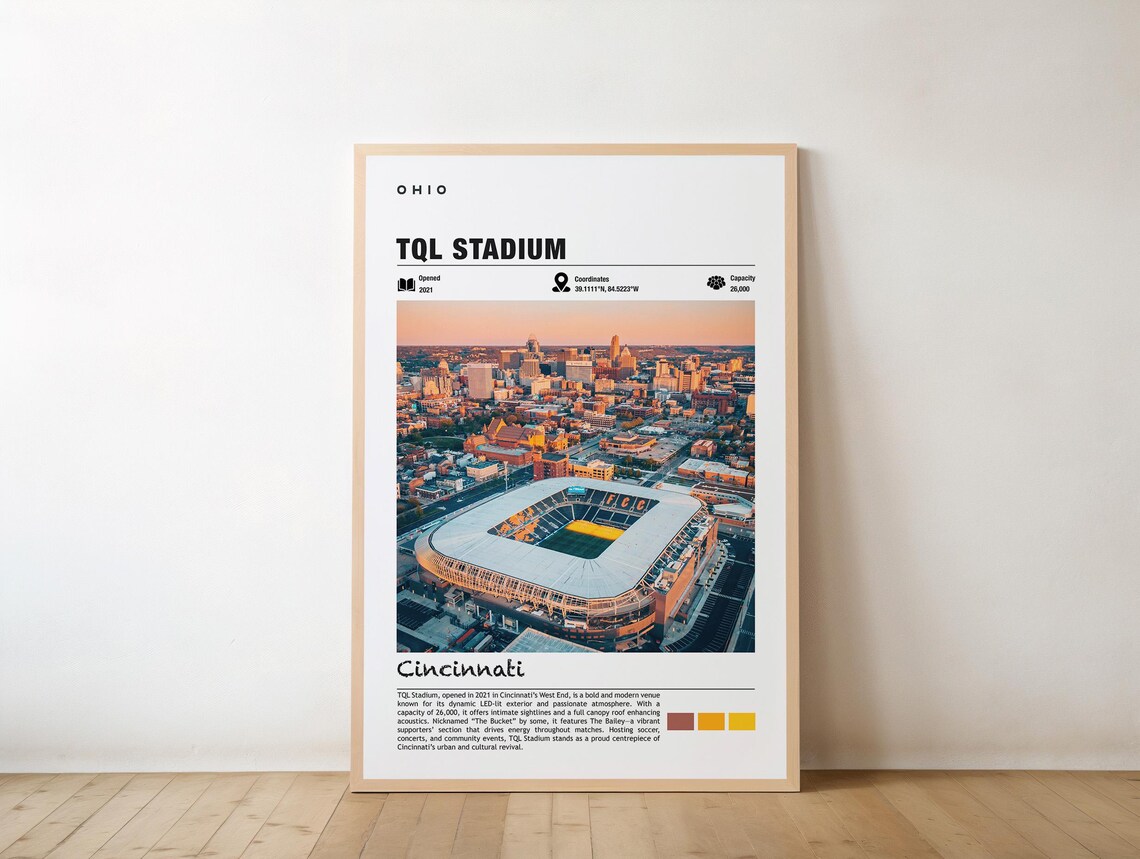TQL Stadium Ohio Cincinnati Views Poster Print