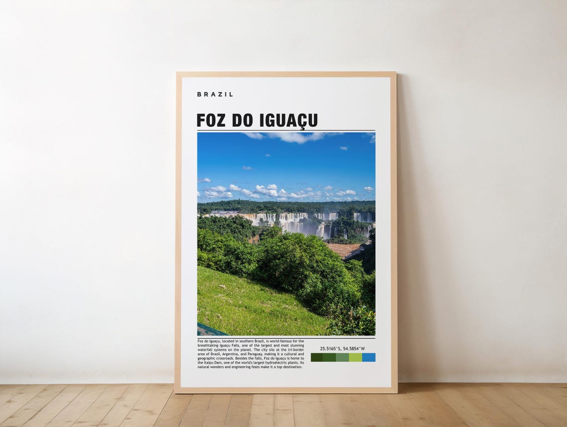 Foz Do Iguacu Brazil Iguazu Waterfalls Jungle Scenic View Poster