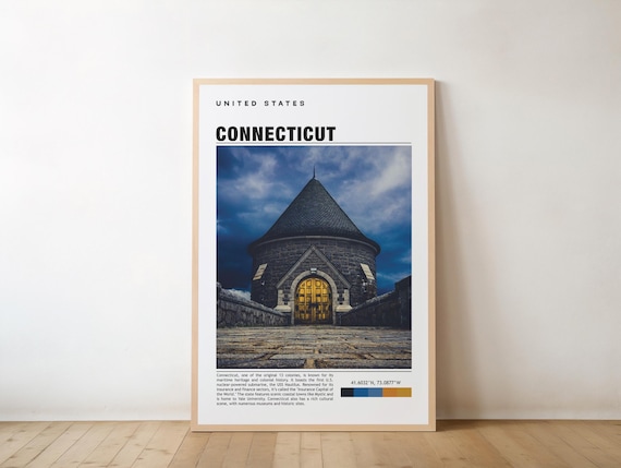 Connecticut Historic Stone Tower Photo Travel Decor Art Poster