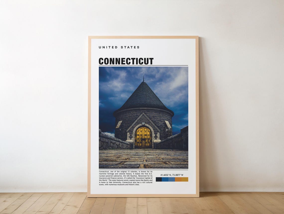 Connecticut Historic Stone Tower Photo Travel Decor Art Poster