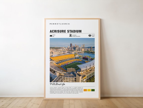 Acrisure Stadium Pittsburgh Pennsylvania Football Arena Skyline Poster