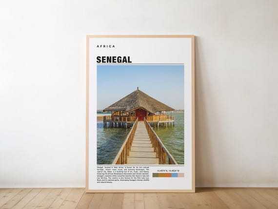 Senegal Print Photo Poster Painting Artwork City Dakar Travel Gift