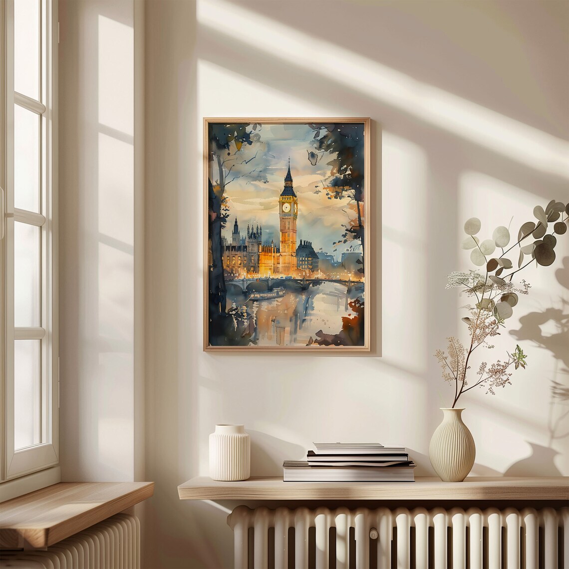 London Watercolor Travel Poster, Tower Bridge Print - Image 4