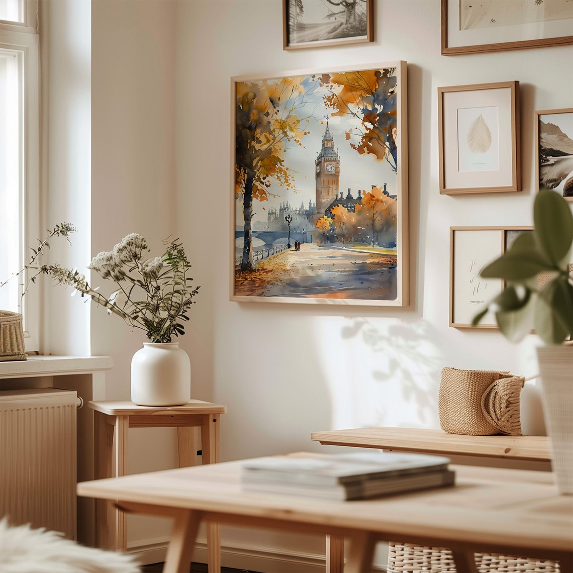 London Big Ben Watercolor Painting London Wall Art Big Ben Poster Print England Travel Art United Kingdom Decor C30 27 - Image 3