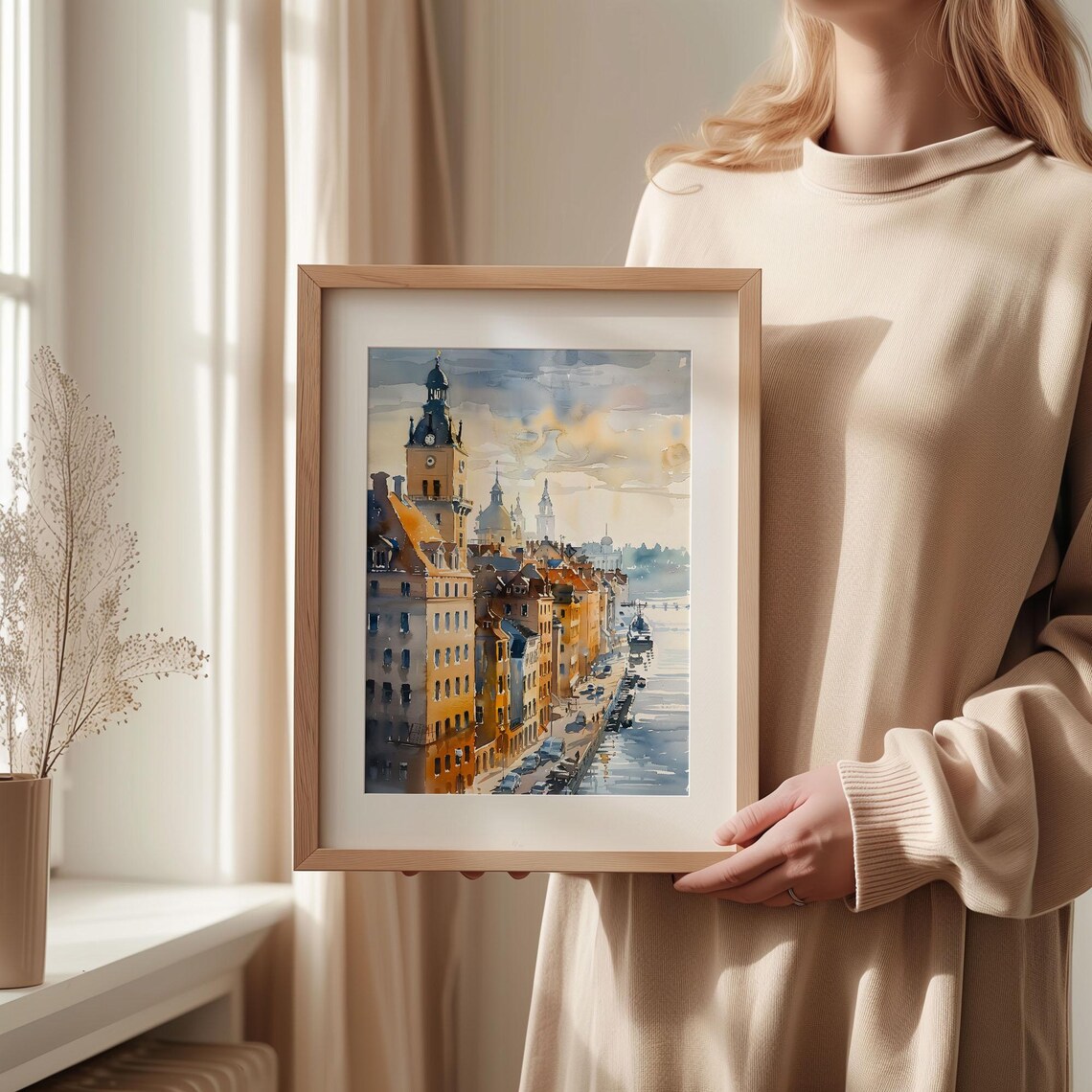 Riga Watercolor Travel Poster, City Wall Art - Image 2