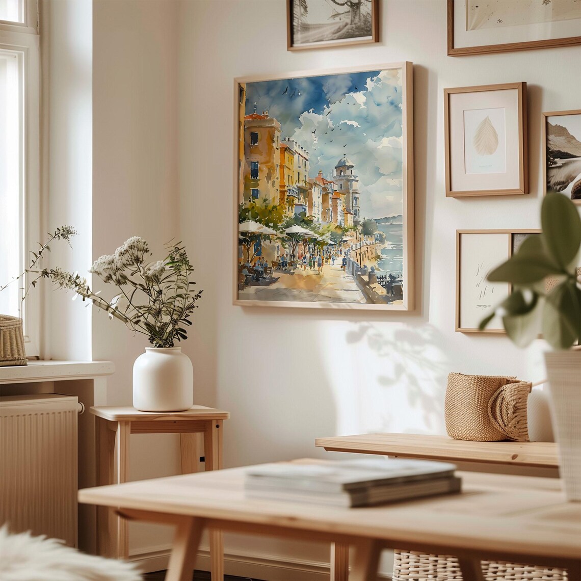 Margate Kent Seaside Promenade Clock Tower Watercolor Travel Poster - Image 3