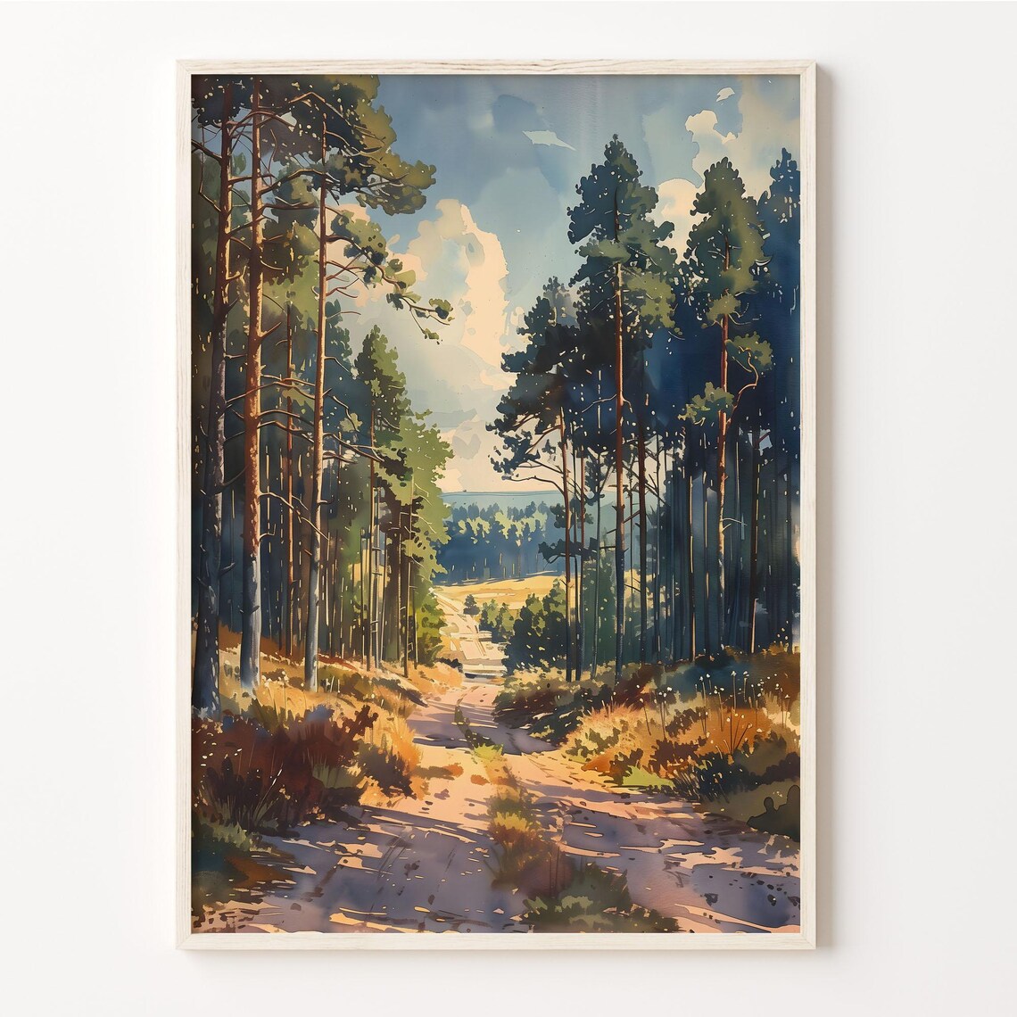 New Forest Watercolor Poster, England Travel Print