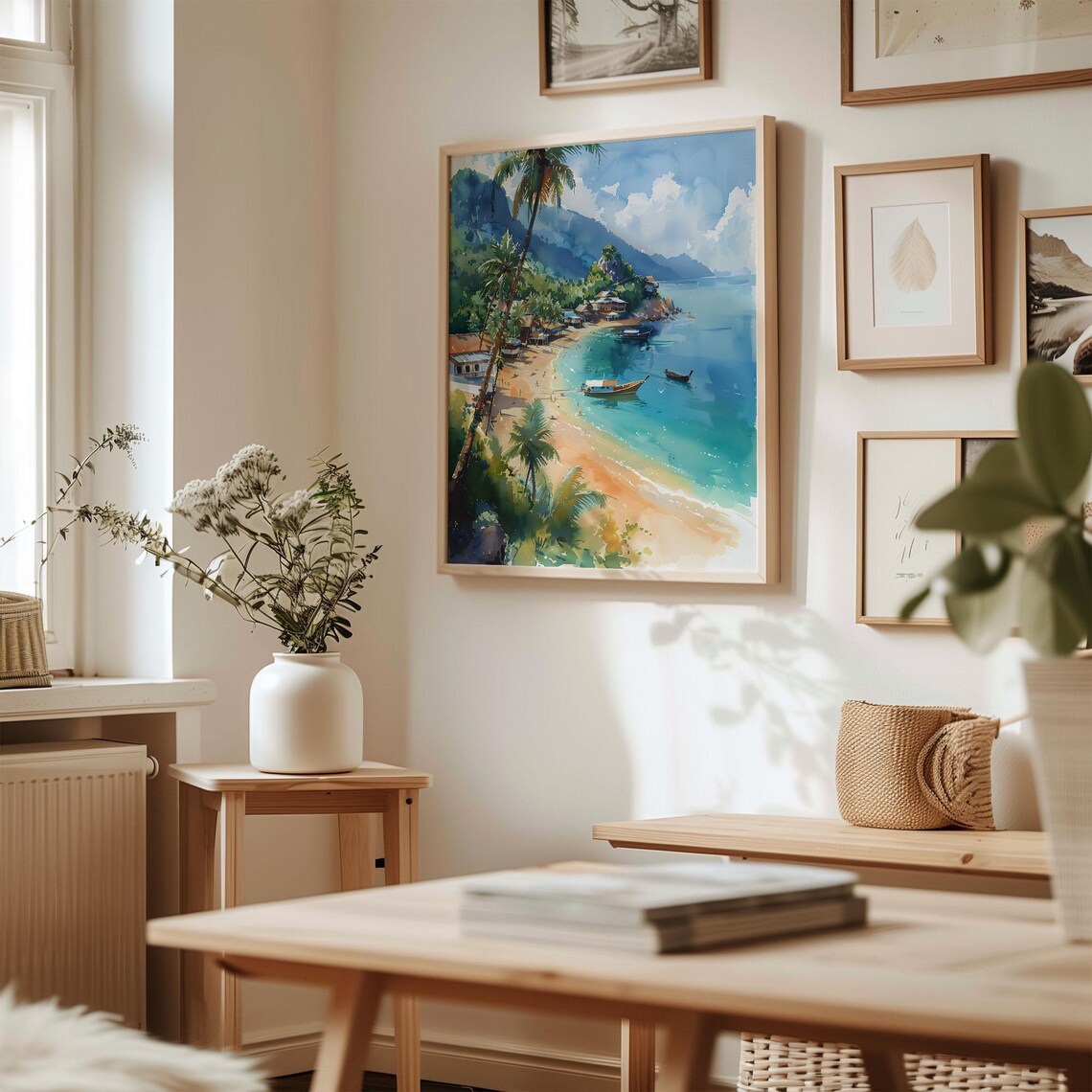 Koh Samui Watercolor Travel Poster, Thailand Art Print - Image 3