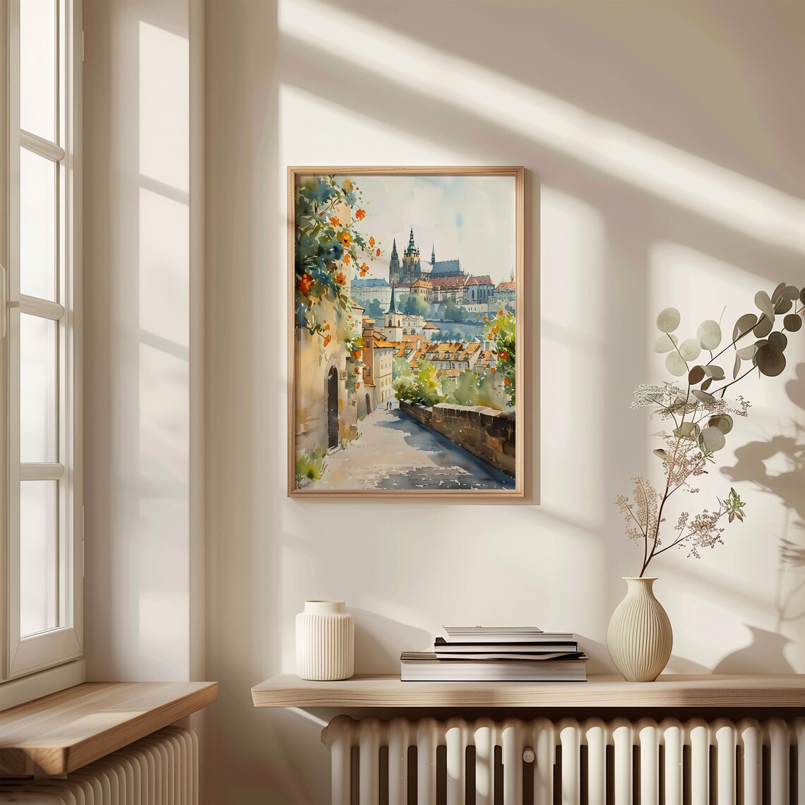 Prague Watercolor Travel Poster, Czech Republic Art Print - Image 4