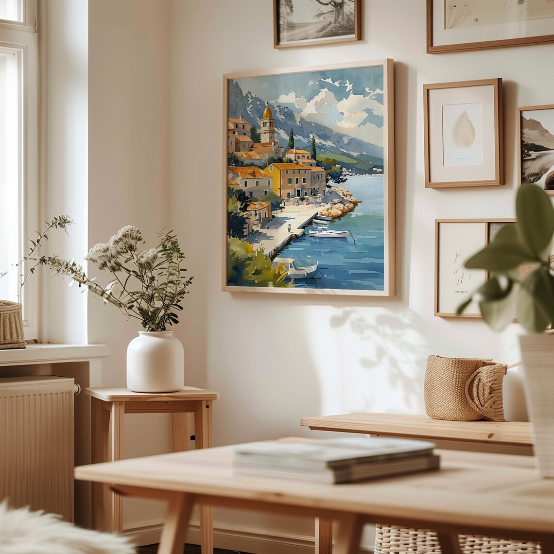 Makarska Watercolor Painting Croatia Travel Poster - Image 3