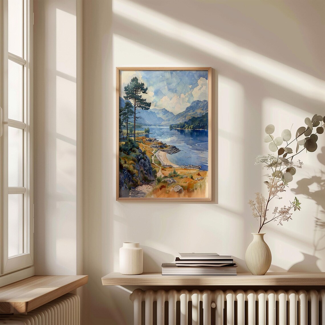 Scottish Highlands Watercolor Loch Ness Art Print - Image 4