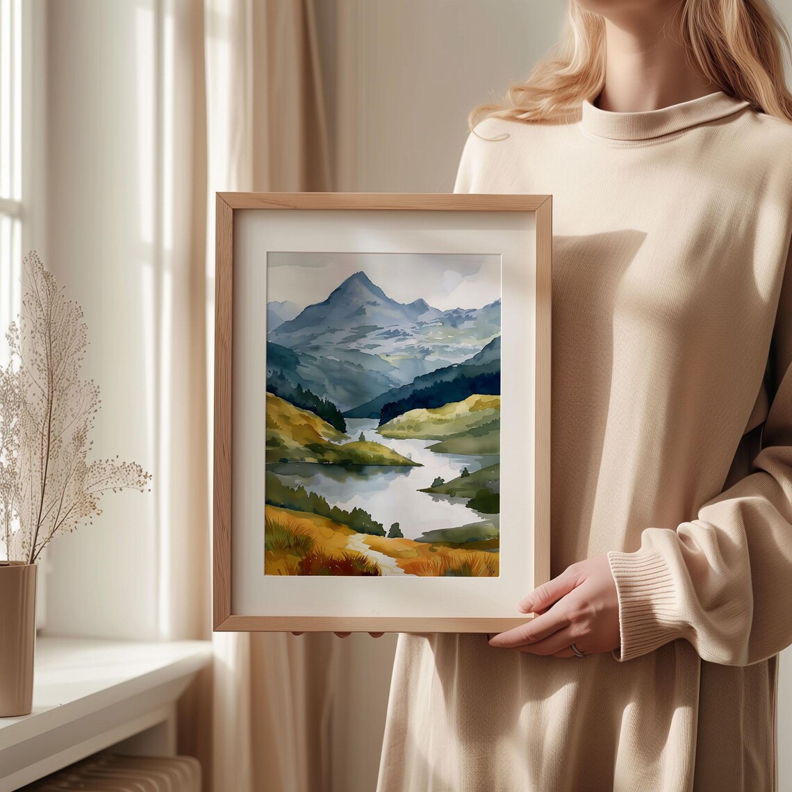 Snowdon Watercolor Travel Poster, Wales Mountain Print - Image 2