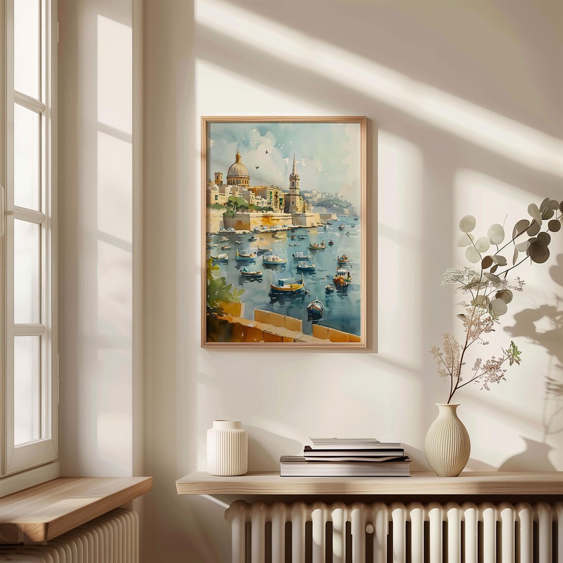 Valletta Watercolor Painting Malta Travel Poster - Image 4