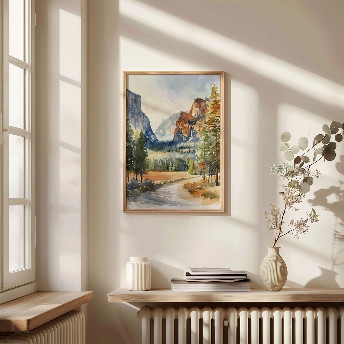 Yosemite Watercolor Painting, National Park Art Print - Image 4