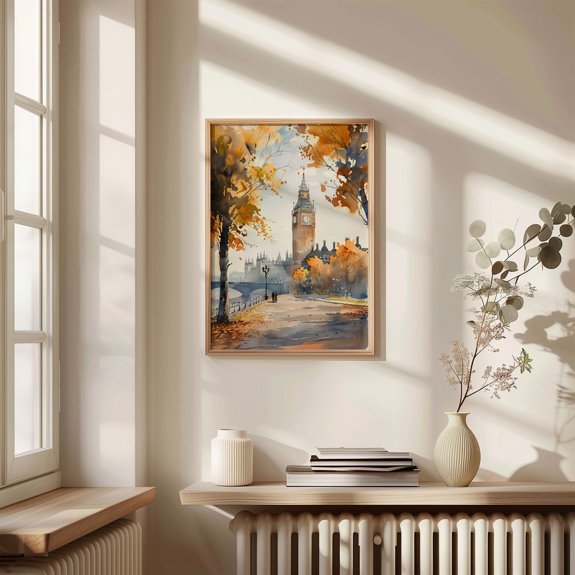 London Big Ben Watercolor Painting London Wall Art Big Ben Poster Print England Travel Art United Kingdom Decor C30 27 - Image 4