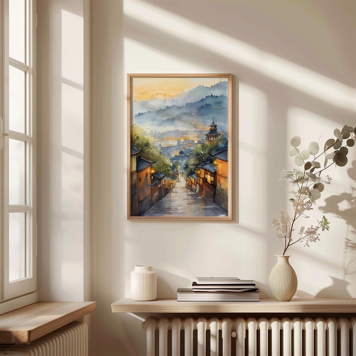 Seoul Watercolor Travel Poster, South Korea Wall Art - Image 4