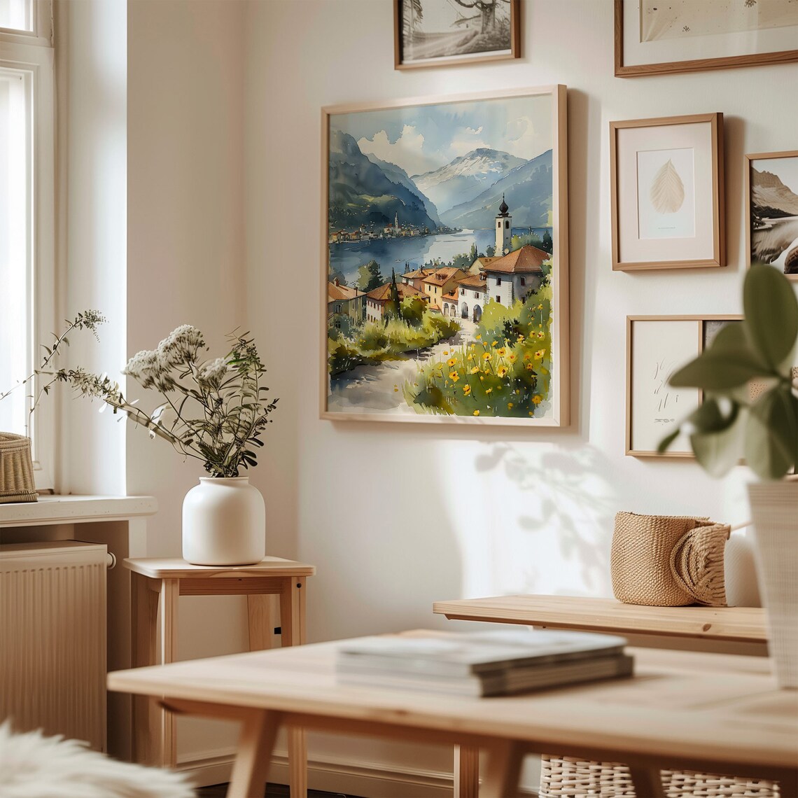 Interlaken Watercolor Painting Travel Print - Image 3