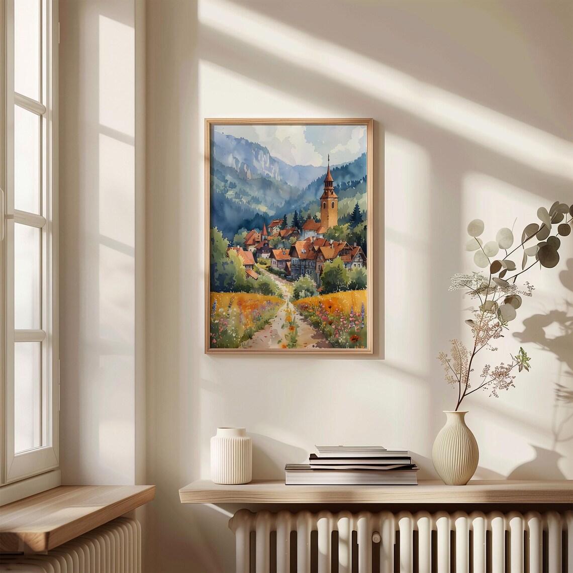 Transylvania Watercolor Painting, Romania Travel Poster - Image 4