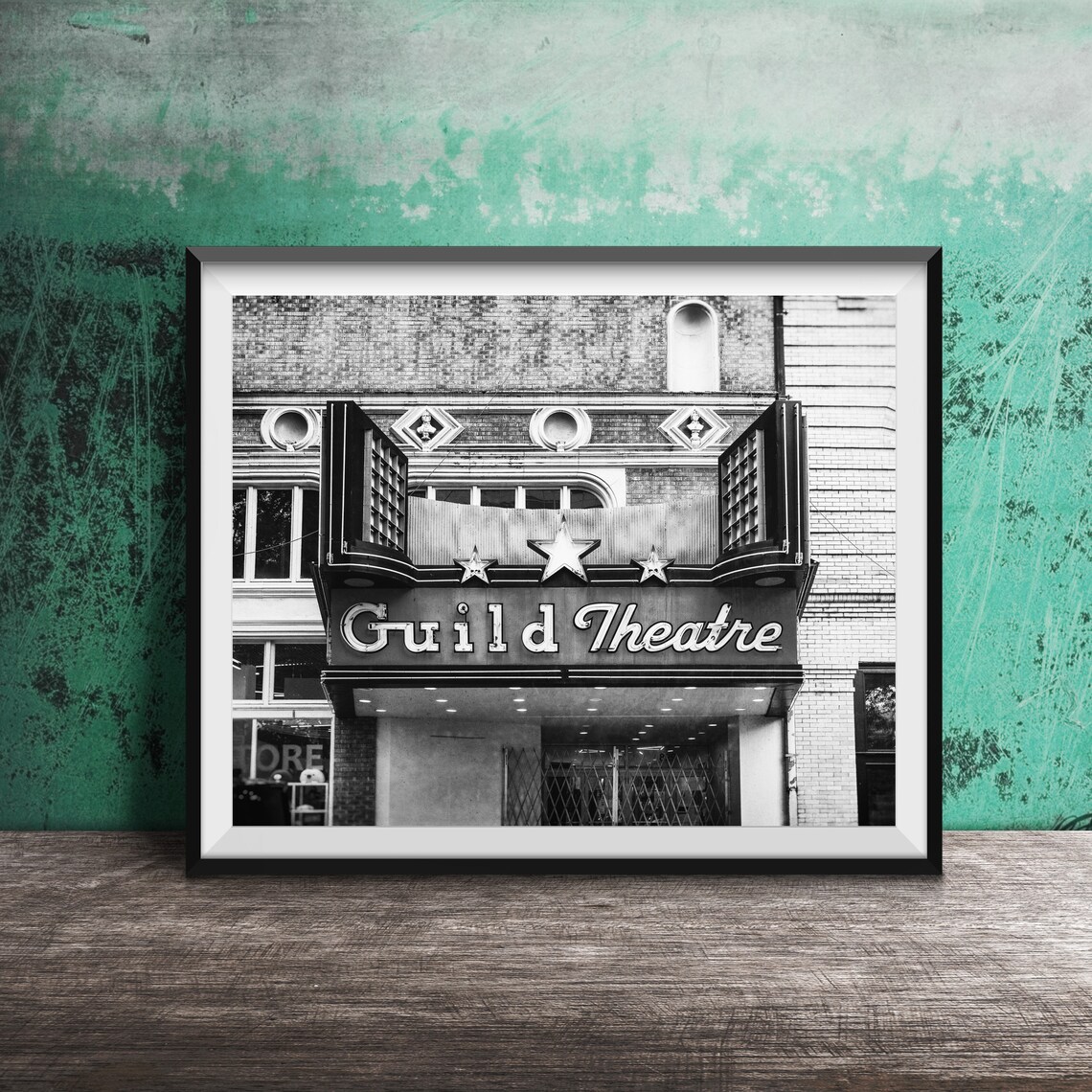 Guild Theatre Portland Vintage Blue Star Marquee Sign Photo Poster - Image 2