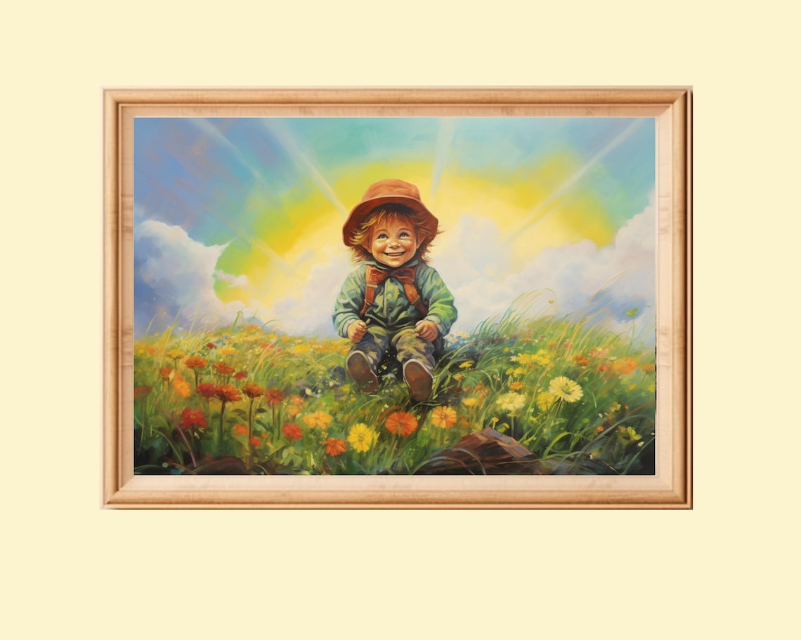 St Patricks Day Lucky Little Leprechaun Art Print