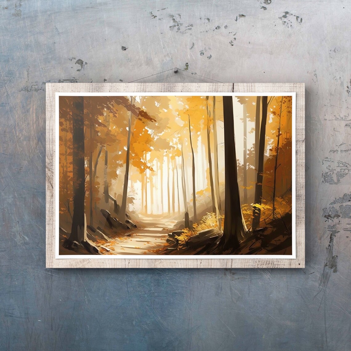 Forest Flat Design Fall Art Print - Image 3