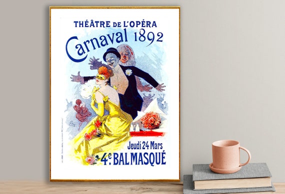 Theatre National De Lopera Carnaval Vintage Entertainment Poster Poster Paper Or Print Gift Idea