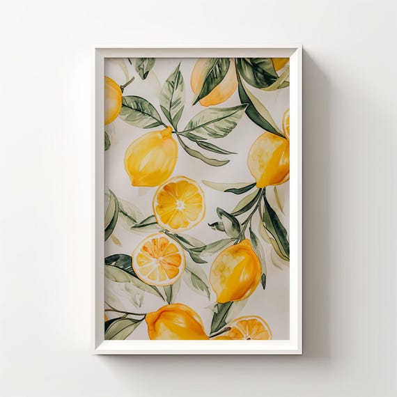 Lemon Vintage Oil-Painting Botanical Poster