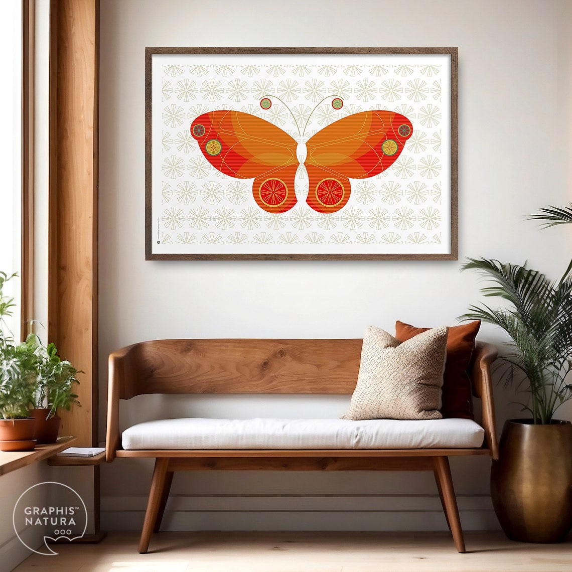 Decorative Butterfly Art Print Butterfly Wall Art Print Colorful Pattern Butterfly Modernist Butterfly Poster Art Nature Lovers Art - Image 5