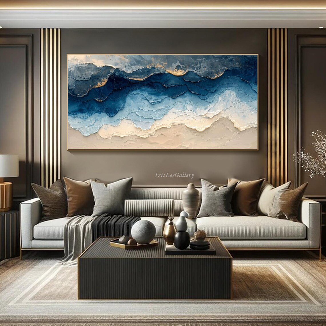 Abstract Wave Wall Art Print, Coastal Beach Decor