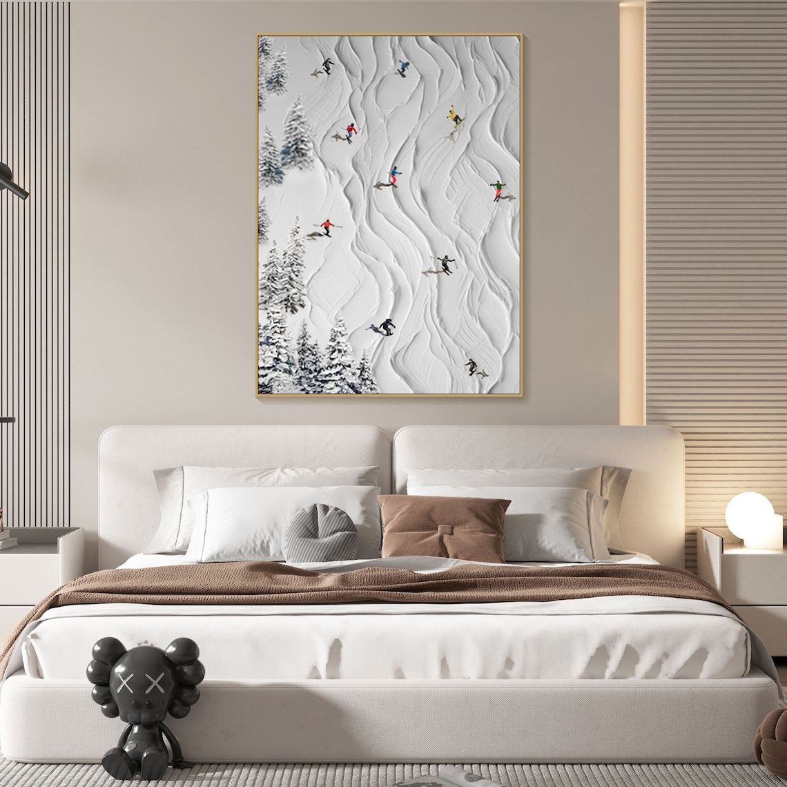 White Skiing Sports Art Print, Personalized Gift - Image 4