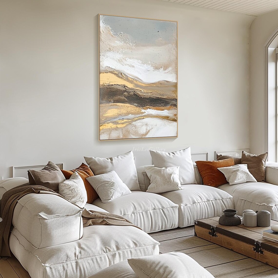 Minimalist Abstract Mountain Scene Art Print, Wabi Sabi - Image 4