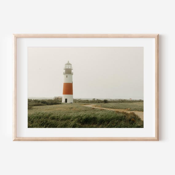 Nantucket Photography Print Lighthouse Wall Art Coastal New England Decor Ocean Landscape Photo Gift For Beach And Art Lovers
