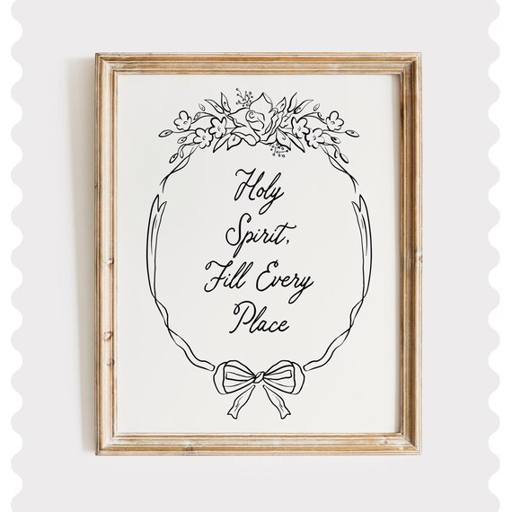 Holy Spirit Scripture Print Christian Home Decor