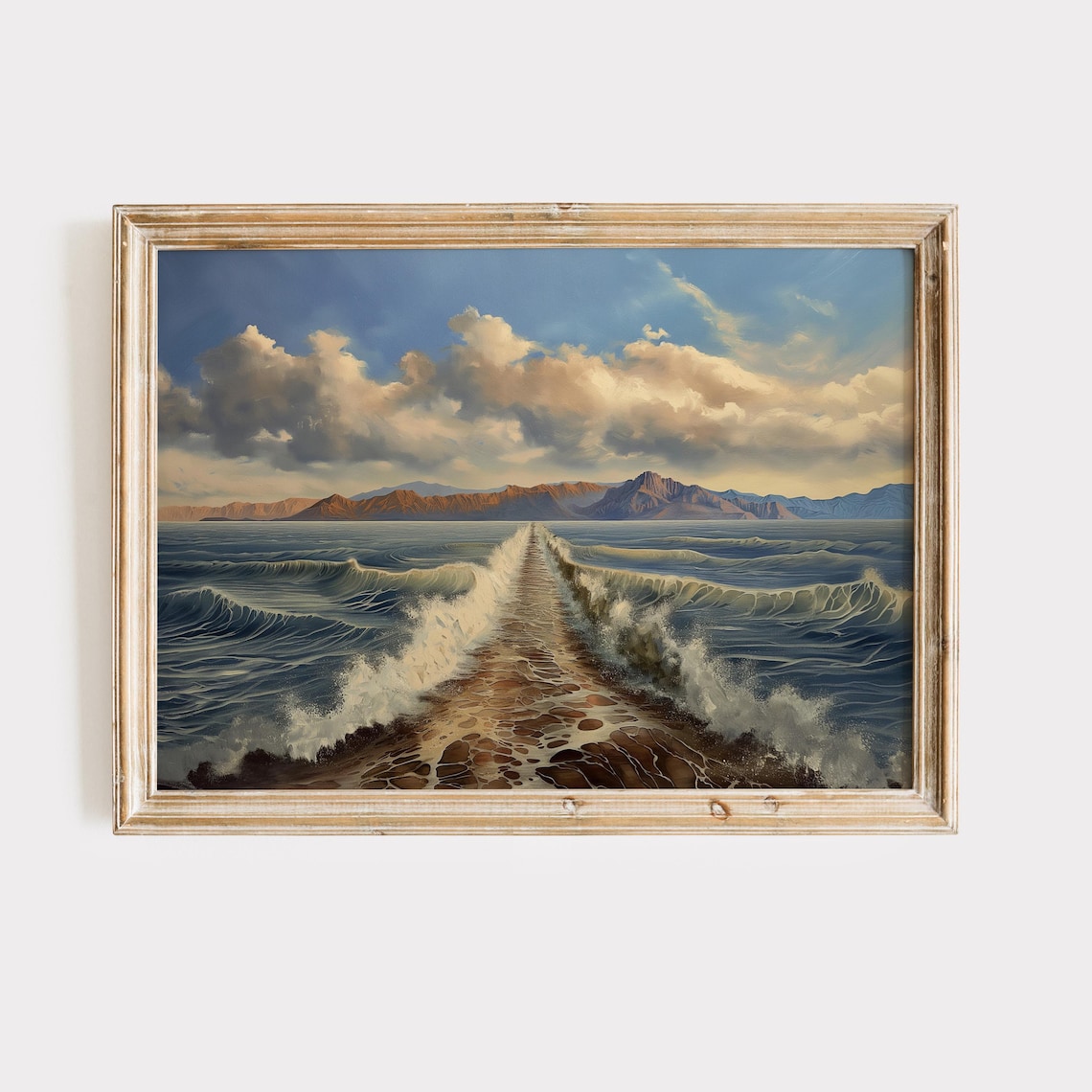 Moses Parting Red Sea Art Print, Scripture