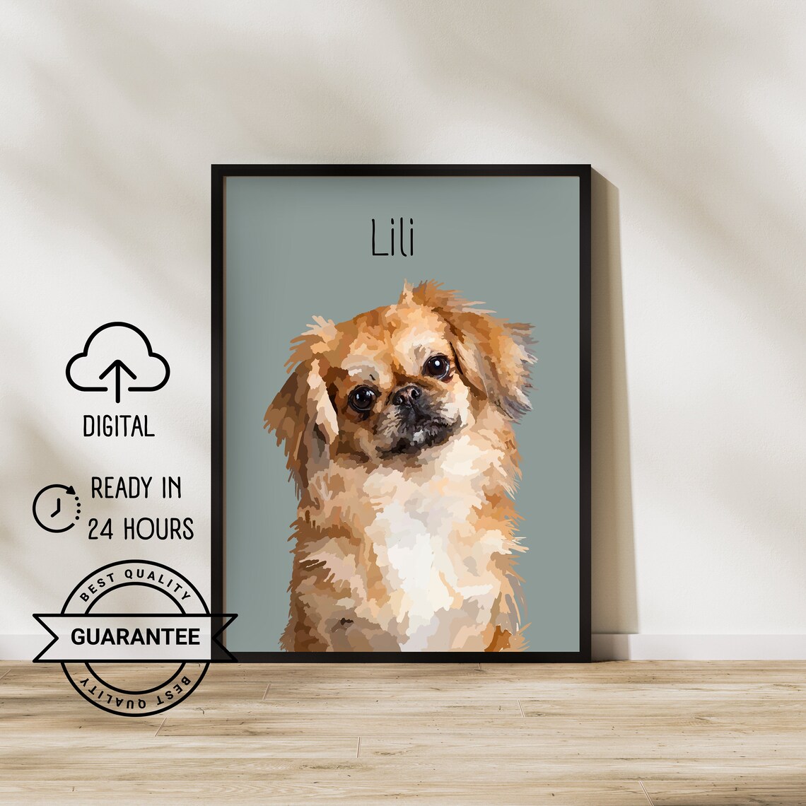 Custom Pet Portrait - Personalized Dog Illustration