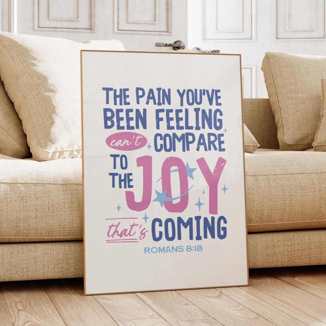 Romans 8 18 Bible Verse, Christian Wall Art