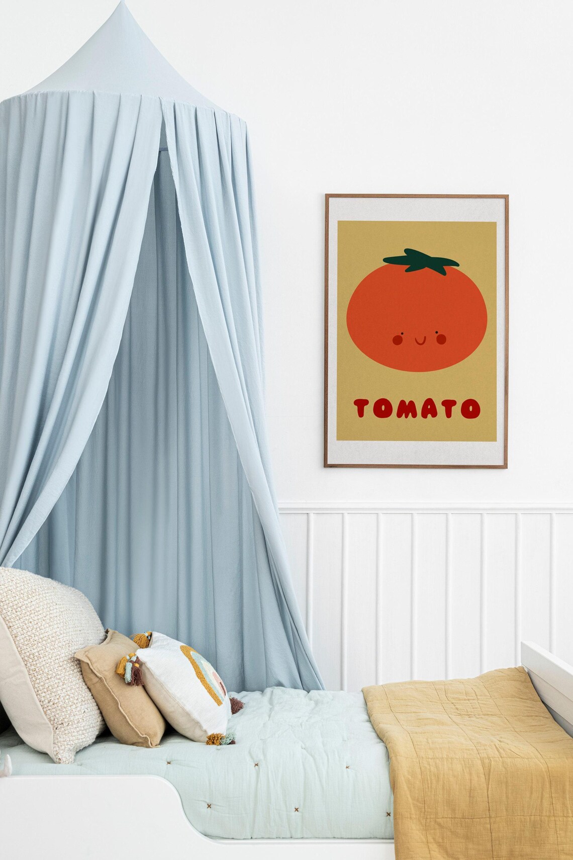 Nursery Wall Art Print Kids Room Decor Happy Tomato Poster Cute Vegetable Print Physically Printed Product - Image 2