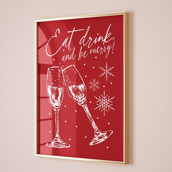 Funny Christmas Decor Wall Art Trendy Review Rating Sign Retro Prints Santa Claus Note Poster